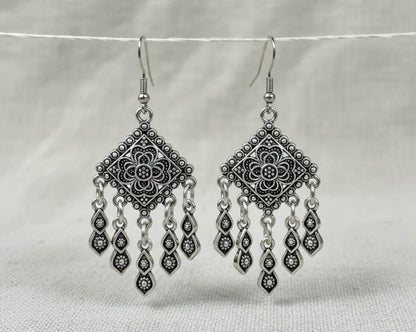 Thai Silver Dangle Earrings
