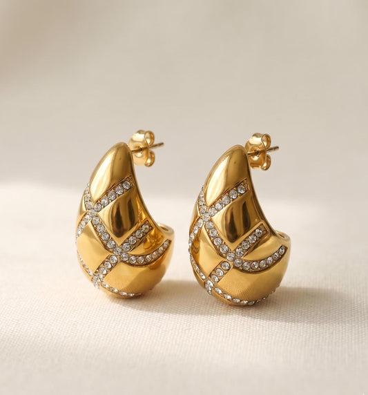 Aurélia Crystal Pavé Dangle Earrings