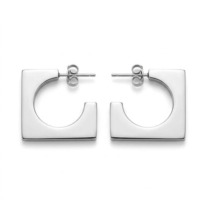 Square Geometric Hoop Earrings