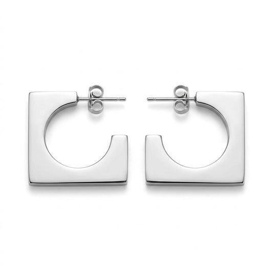 Square Geometric Hoop Earrings