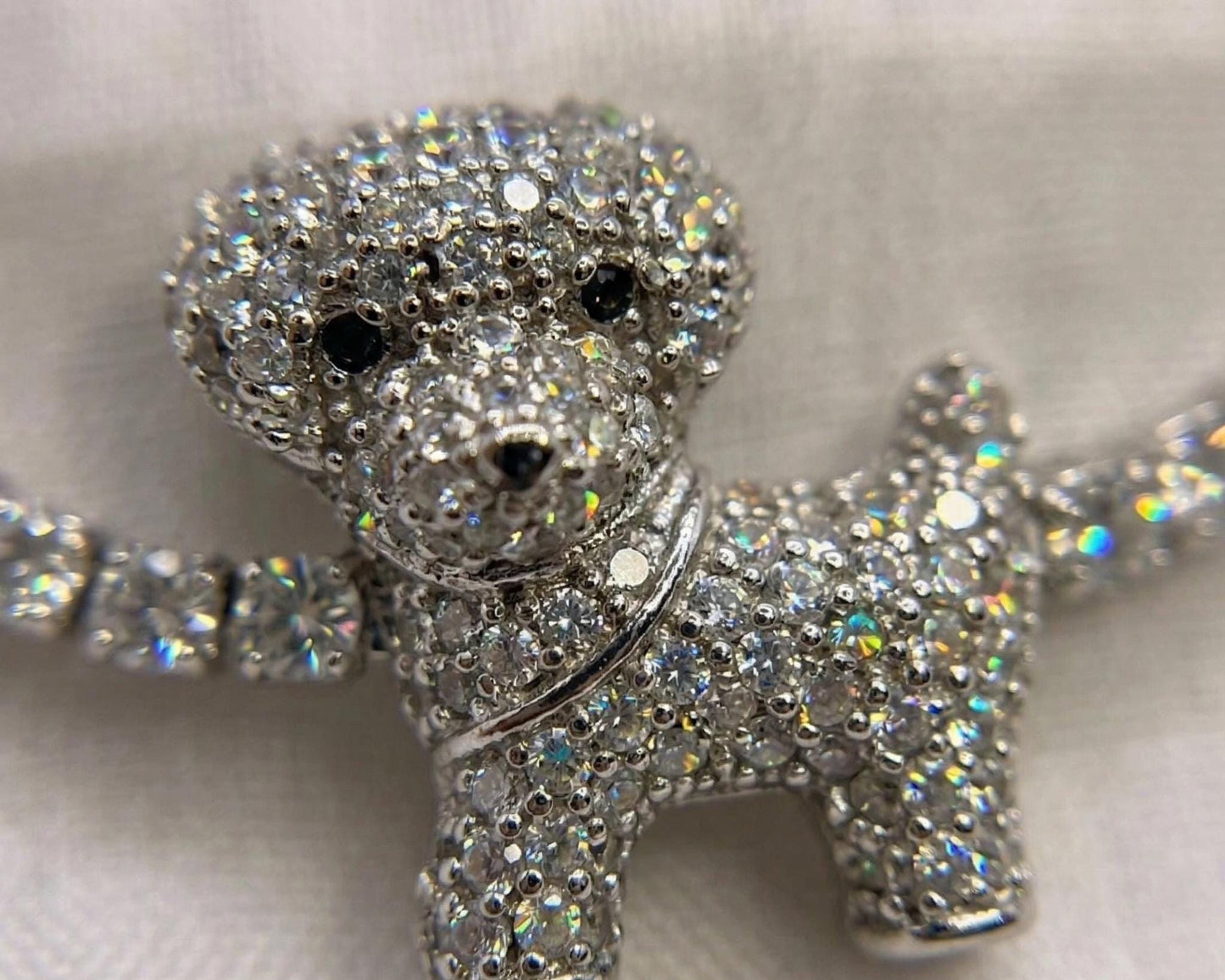 Crystal Pavé Puppy Tennis Bracelet