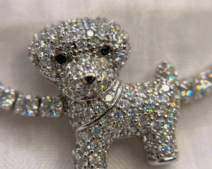 Crystal Pavé Puppy Tennis Bracelet
