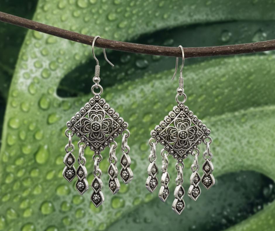 Thai Silver Dangle Earrings