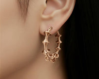 Copper Coil Hoop Earrings