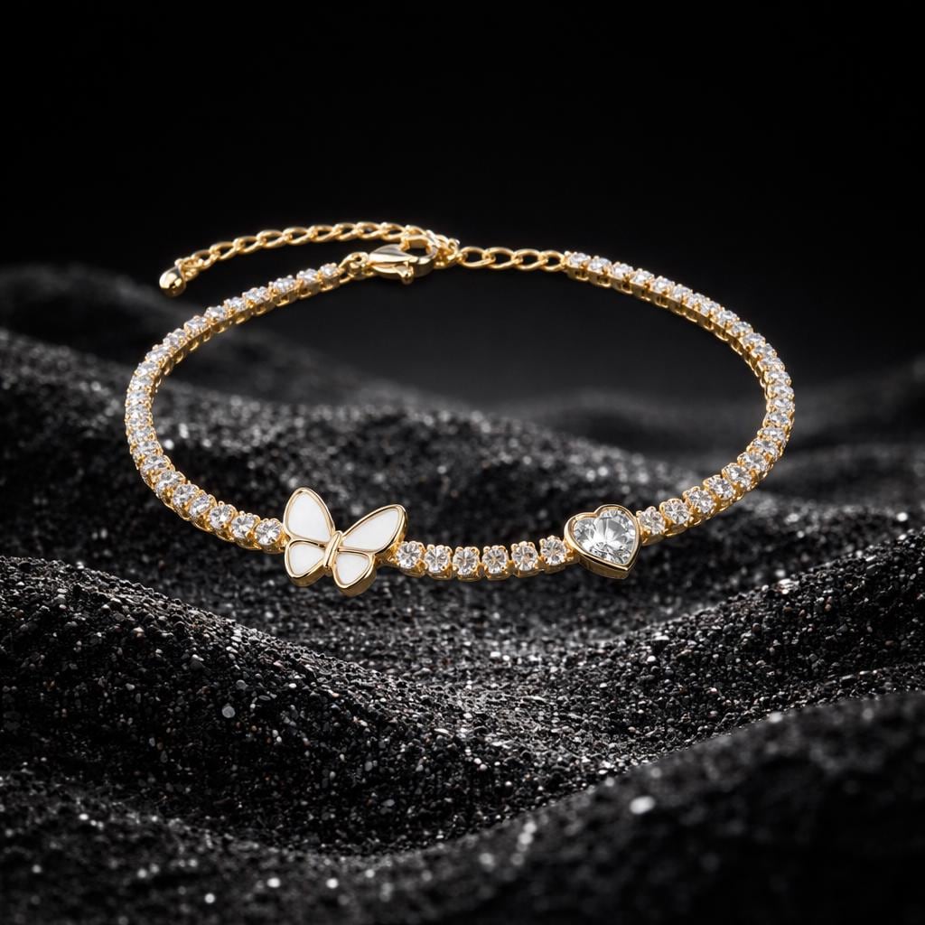 Crystal Pavé Butterfly Bracelet