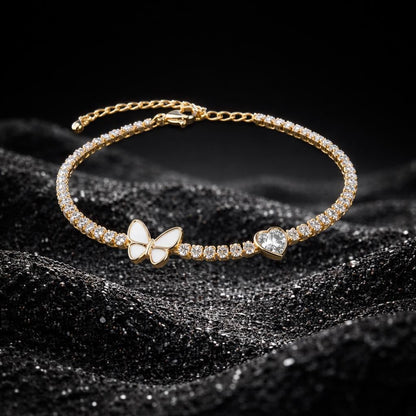 Crystal Pavé Butterfly Bracelet