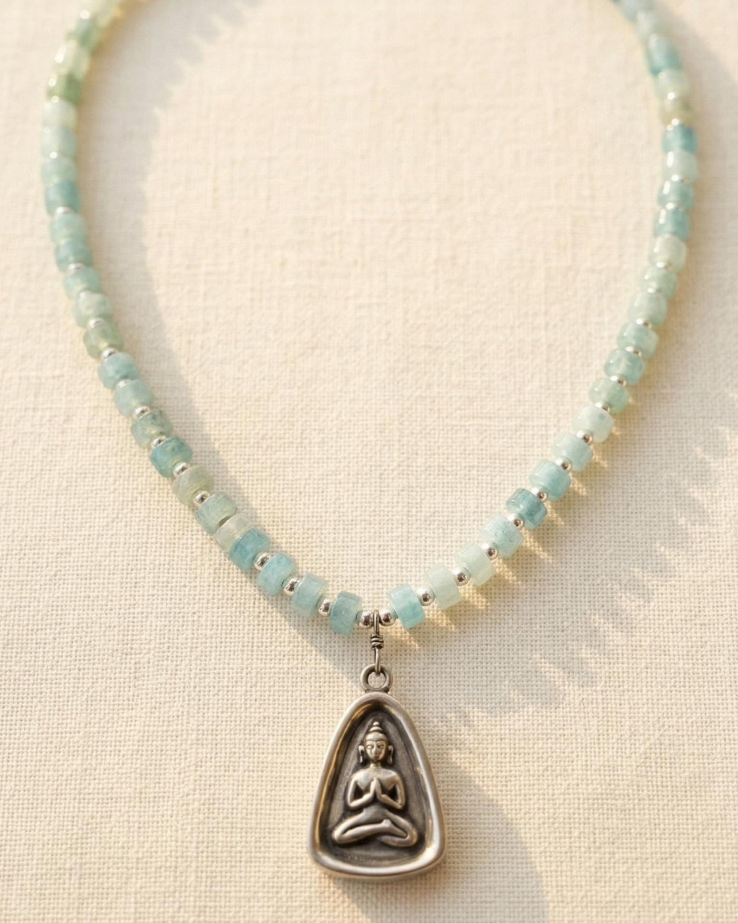 Aquamarine Meditation Necklace