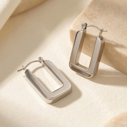 U-Shape Geometric Hoop Earrings