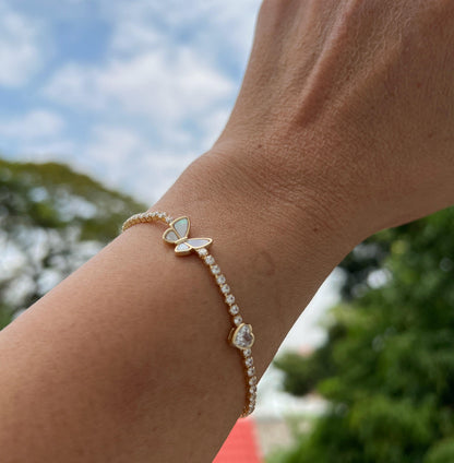 Crystal Pavé Butterfly Bracelet