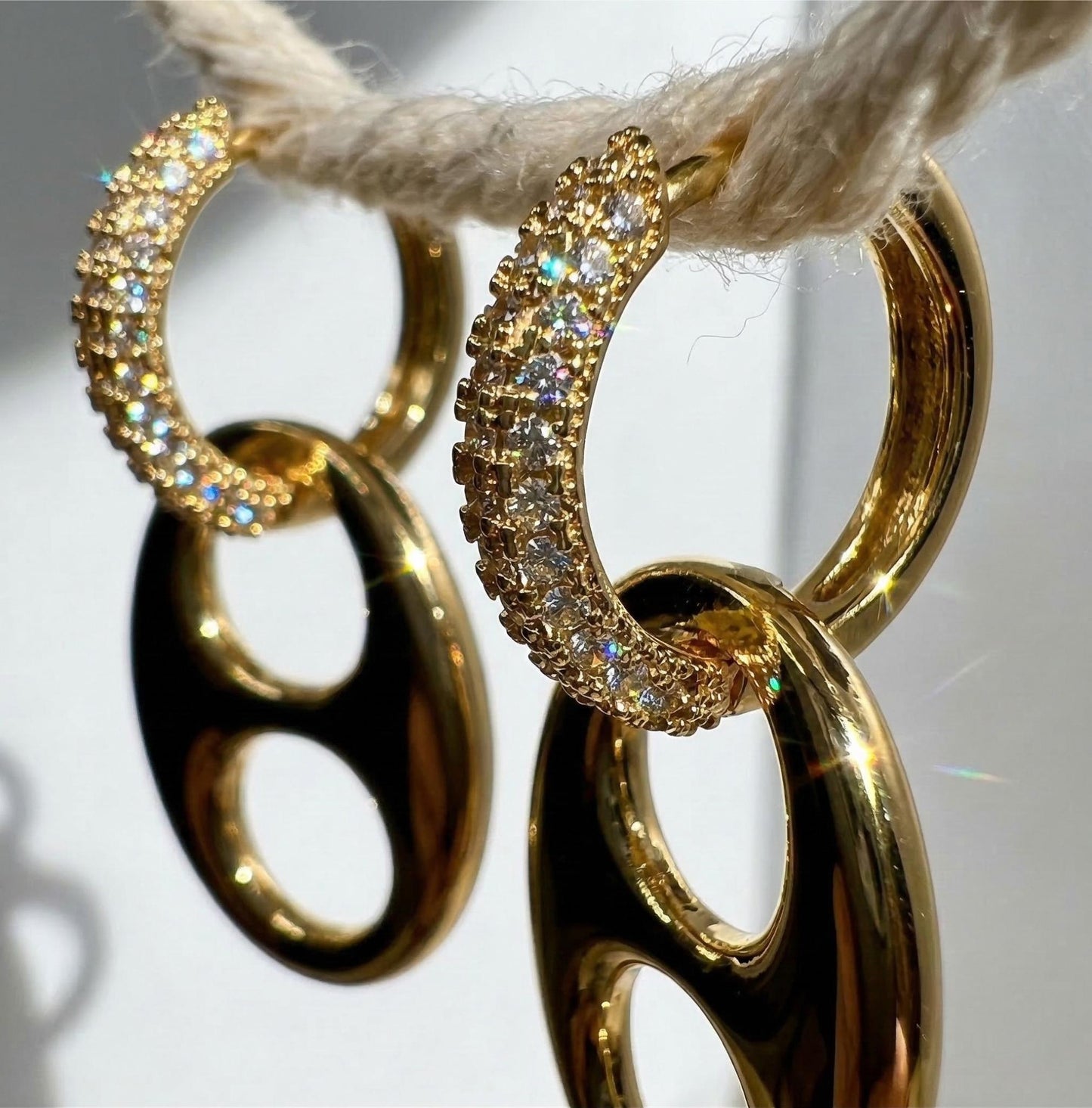 Pavé Crystal Oval Drop Earrings