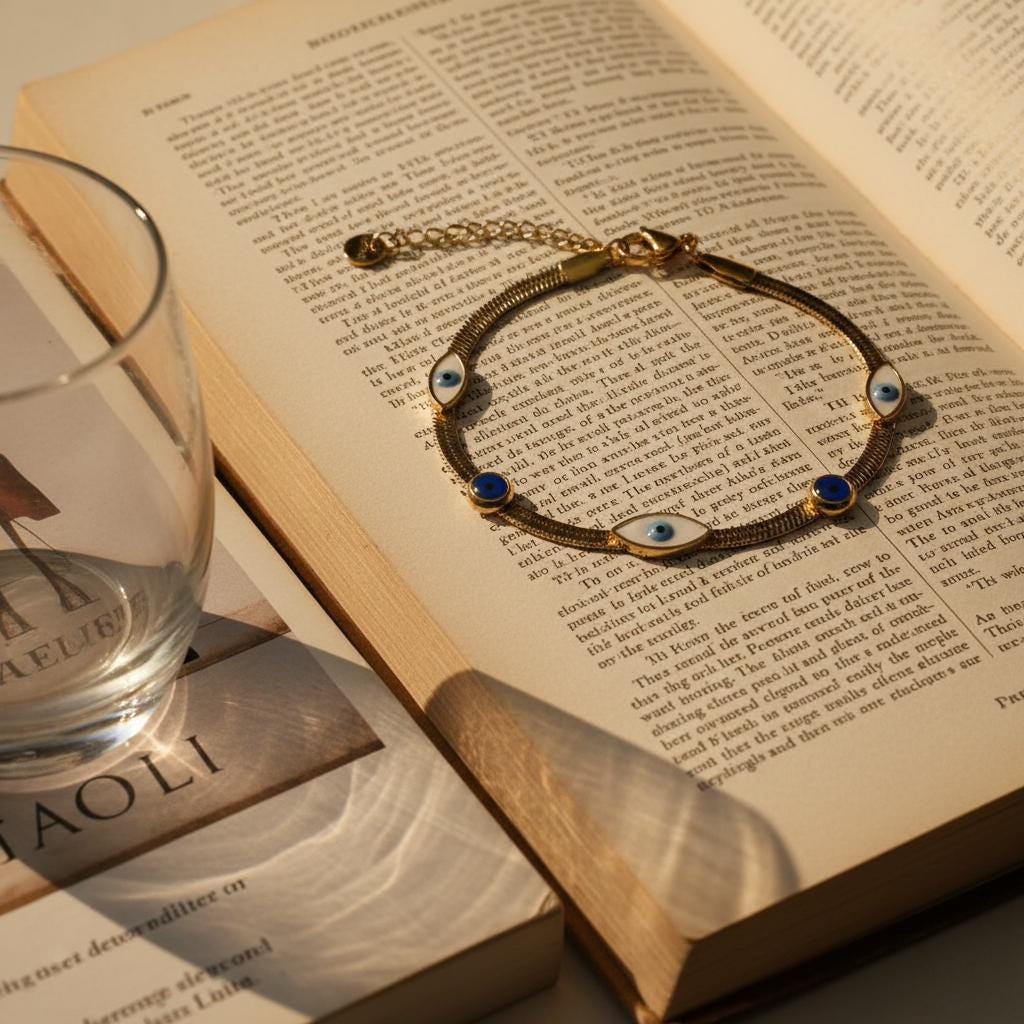 Evil Eye Gold Protection Bracelet