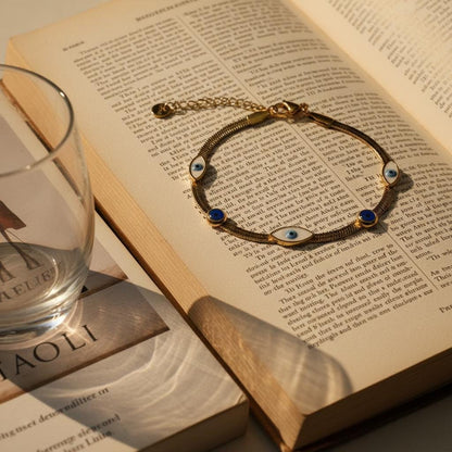 Evil Eye Gold Protection Bracelet