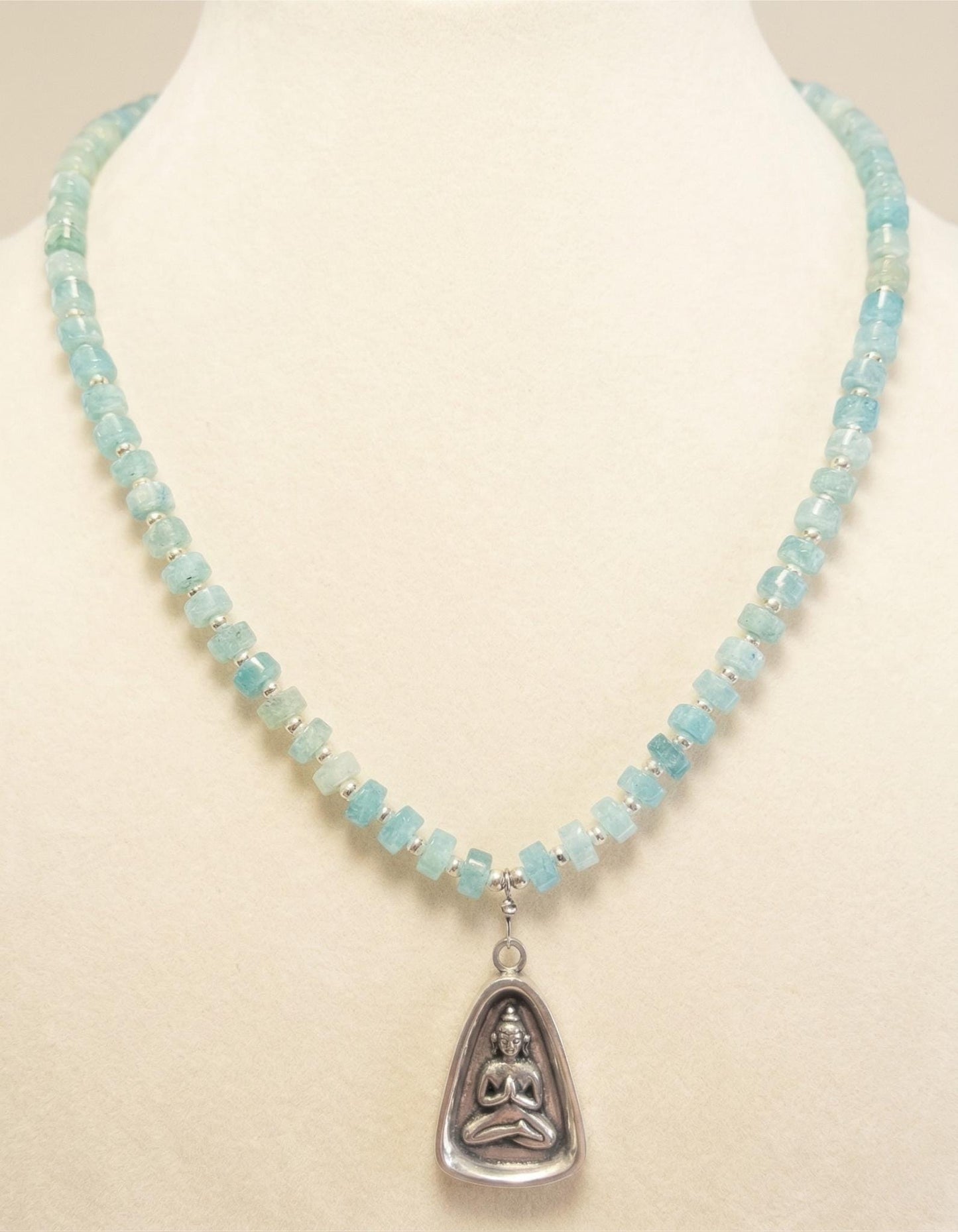 Aquamarine Meditation Necklace
