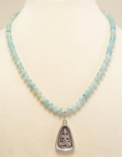 Aquamarine Meditation Necklace