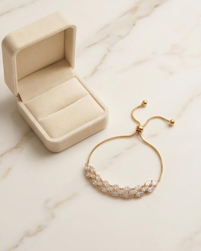 Marquise CZ bracelet layered styling
