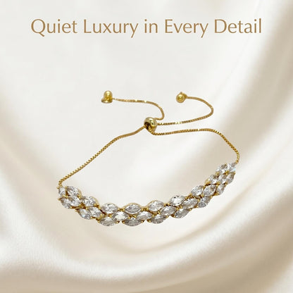 Marquise crystal bracelet minimalist modern jewelry