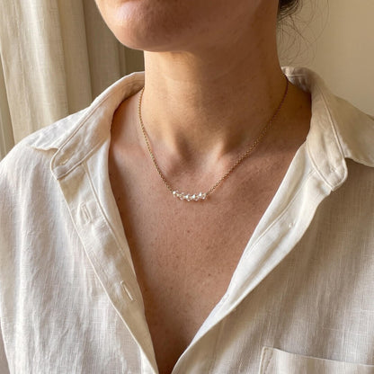Swarovski AB Crystal Necklace on 18K Gold-Plated Stainless Steel
