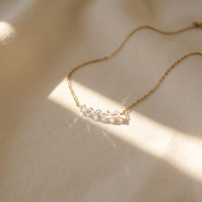 Swarovski AB Crystal Necklace on 18K Gold-Plated Stainless Steel
