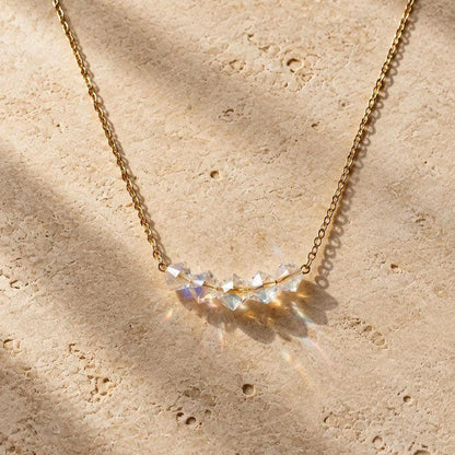 Swarovski AB Crystal Necklace on 18K Gold-Plated Stainless Steel