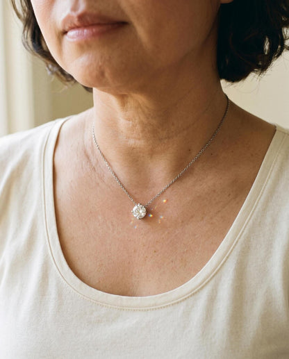2ct Moissanite Floating Solitaire Pendant Necklace