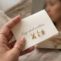 Gold scissors stud earrings minimalist jewelry