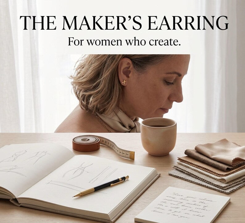 Scissors stud earrings gold silver rose gold options