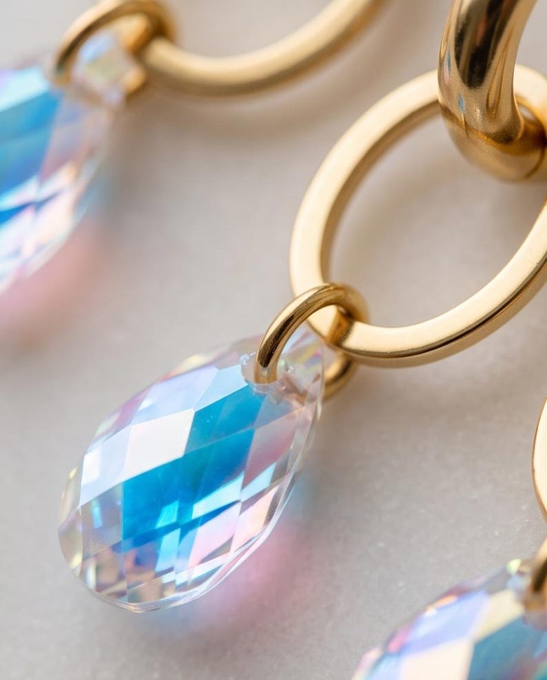 Swarovski Crystal Drop Earrings detail 9