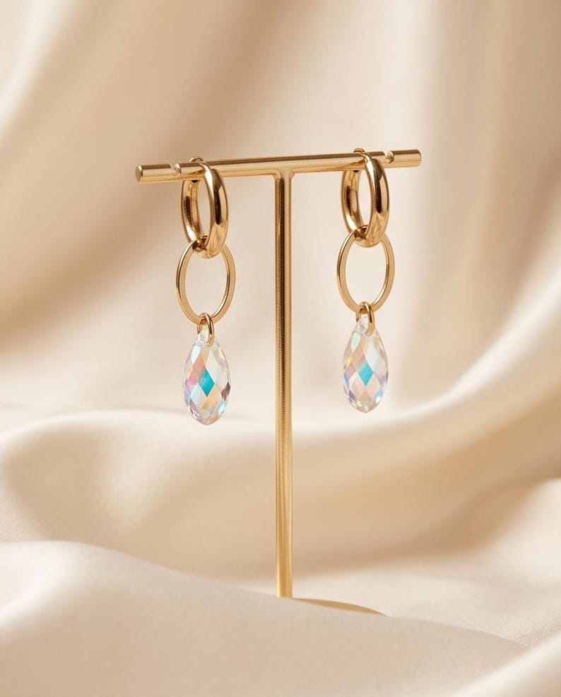 Swarovski Crystal Drop Earrings detail 14
