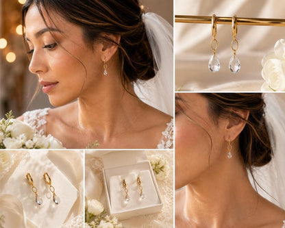 Swarovski Crystal Drop Earrings detail 8