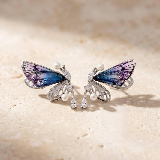 Butterfly earrings detail
