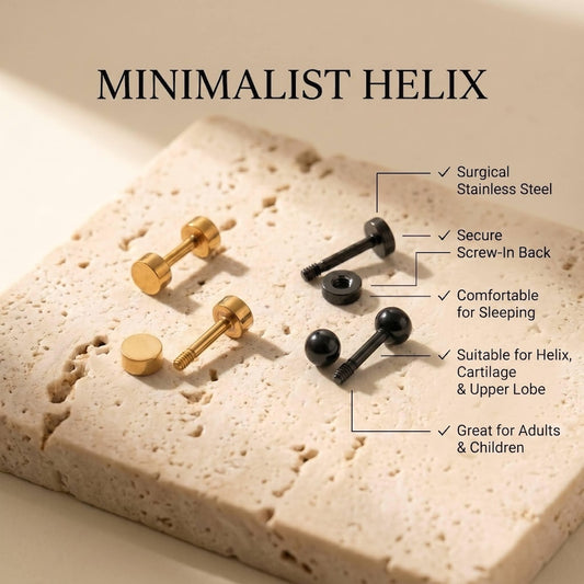 Screw Back Helix Earrings - VEESA BY N