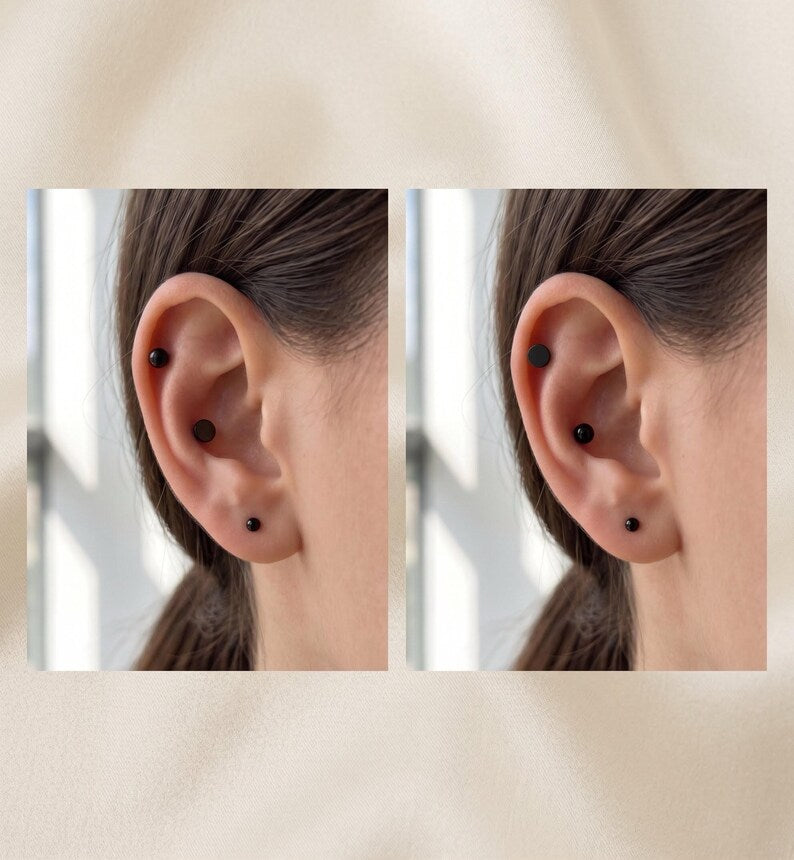 Screw Back Helix Earrings Bundle gold pair - VEESA BY N