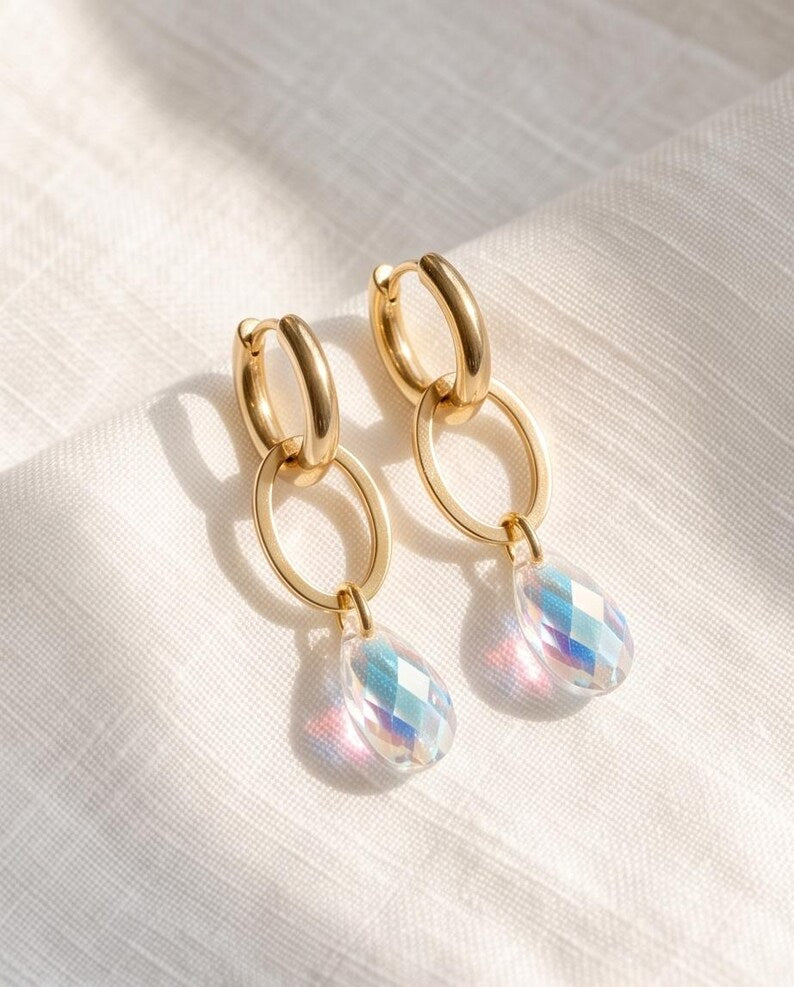 Swarovski Crystal Drop Earrings detail 10