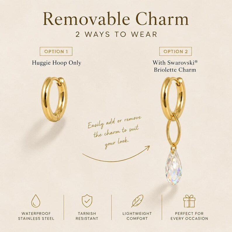 Swarovski Crystal Drop Earrings detail 12