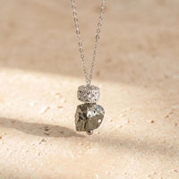 Raw Hematite Pendant Necklace