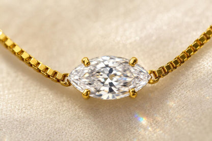 Marquise CZ necklace detail 9