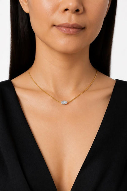 Marquise CZ necklace detail 14