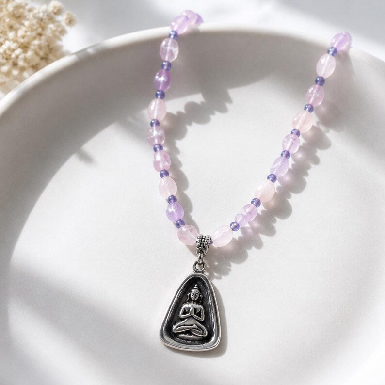 Mindfulness pendant necklace detail 2