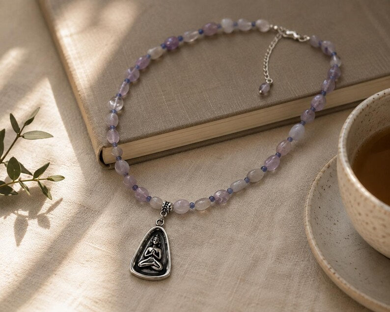 Mindfulness pendant necklace detail 16
