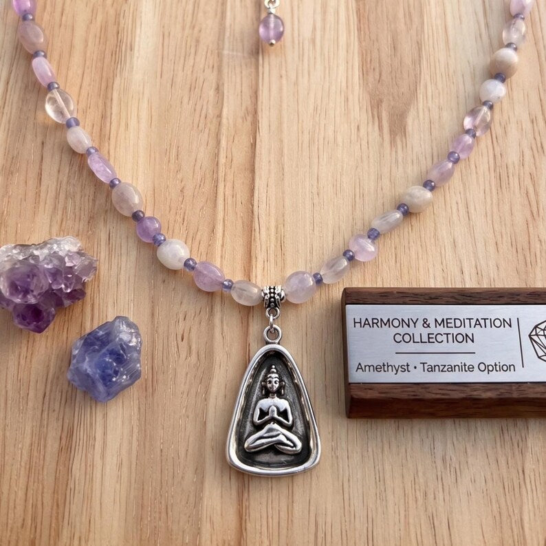 Gemstone Mindfulness Pendant Necklace