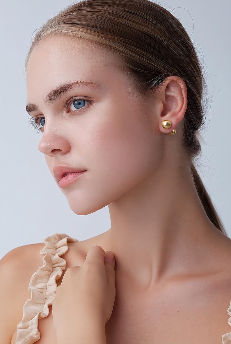 Studio shot of ball stud earrings