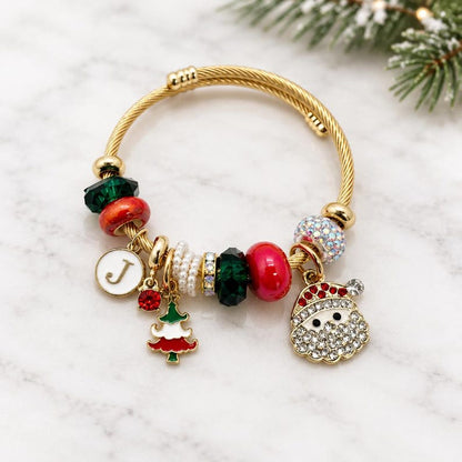 Christmas charm bracelet gift styling shot