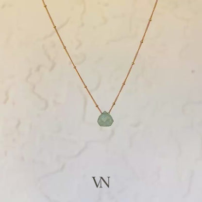 Floating Aquamarine Pendant Necklace