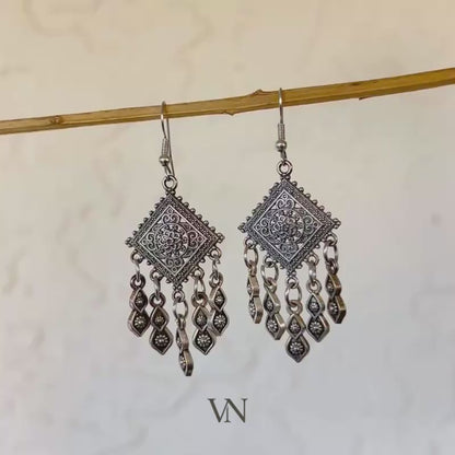 Thai Silver Dangle Earrings